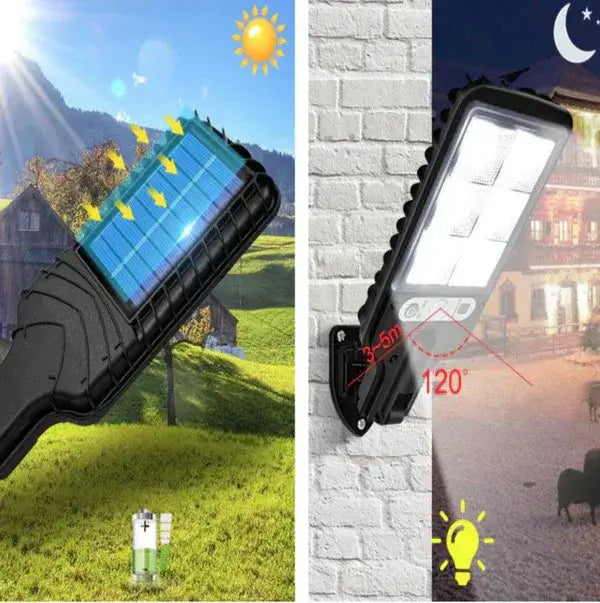 Luminária Solar LED Inteligente com Sensor de Movimento - Segurança e Economia para seu Lar