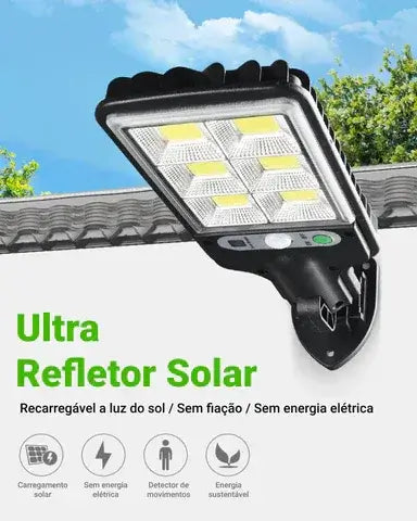 Luminária Solar LED Inteligente com Sensor de Movimento - Segurança e Economia para seu Lar