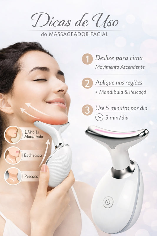 Massageador Facial Elétrico – Sua Pele Mais Firme e Radiante em Minutos