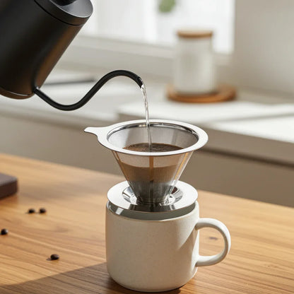 Café Mais Saboroso Sem Filtro de Papel – Coador Inox Reutilizável